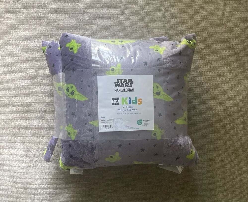 The Big One Kids Star Wars The Mandalorian Grogu 2-Pack Throw Pillows 16x16